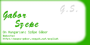 gabor szepe business card