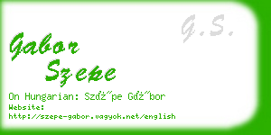 gabor szepe business card